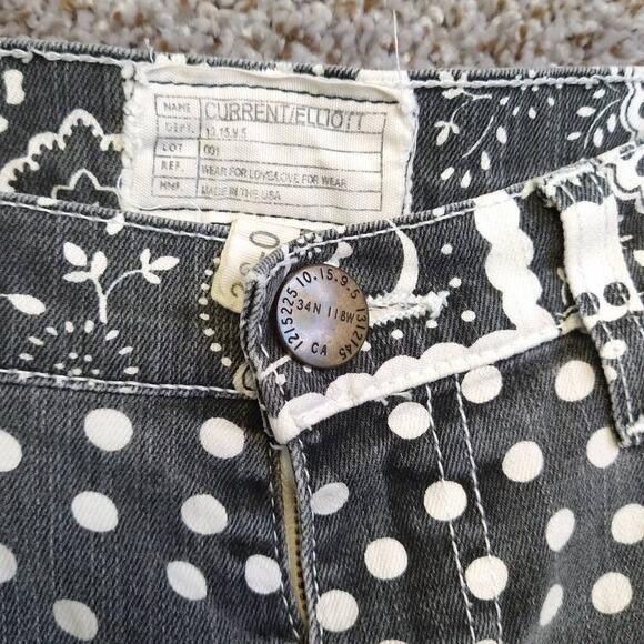 Current Elliott The Seamstress Patchwork Skinny Jeans Size 28 - Picture 7 of 14